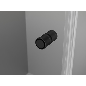 Sprchové dveře Mexen Mist-F pravé skládací 60 cm, průhledné, černé - 8A6-060-000-70-00-P