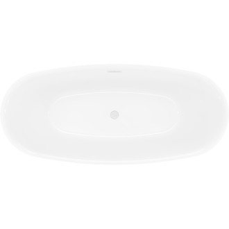 Volně stojící vana Mexen Luvo Slim 170 x 75 cm, bílá, bílý přepad - 52801707500-20