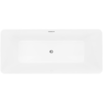 Volně stojící vana Mexen Velo Slim 170 x 75 cm, bílá, chromovaný přepad - 52811707500-01