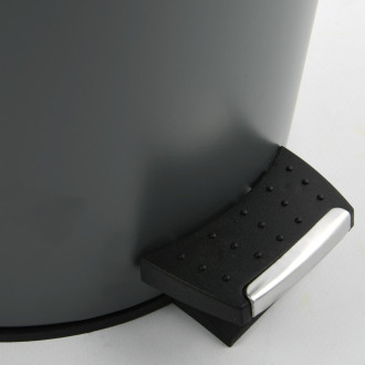 Spirella pedálový odpadkový koš ADONIS tmavě šedá ocel bambusové víko 3 L 10.00003