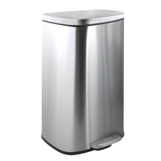Spirella pedálový odpadkový koš AKIRA kartáčovaná nerez ocel soft-close 50 L 10.21574