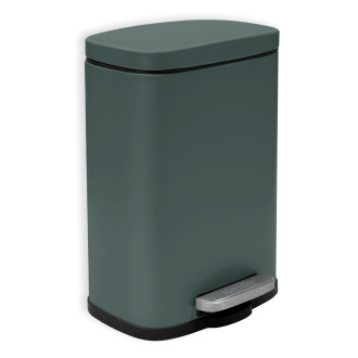 Spirella pedálový odpadkový koš AKIRA matná tmavě zelená ocel 5 L 10.20816