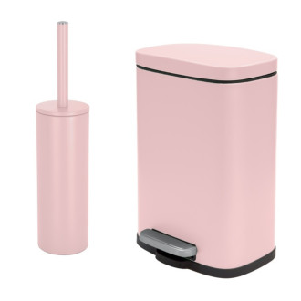 Spirella pedálový odpadkový koš AKIRA matná růžová ocel 5 L 10.20817