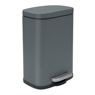 Spirella pedálový odpadkový koš AKIRA matná šedá ocel soft-close 12 L 10.21560