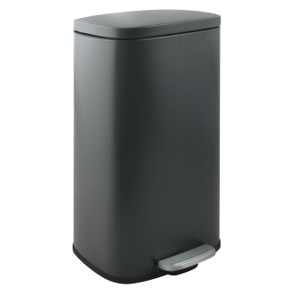 Spirella pedálový odpadkový koš AKIRA matná šedá ocel soft-close 50 L 10.21570