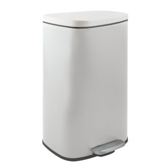 Spirella pedálový odpadkový koš AKIRA matná bílá ocel soft-close 50 L 10.21572