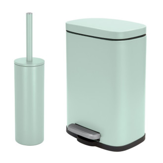 Spirella pedálový odpadkový koš AKIRA matná ledově zelená ocel 5 L 10.20813