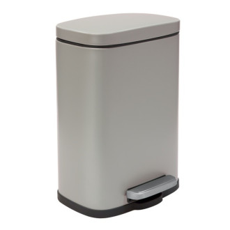 Spirella pedálový odpadkový koš AKIRA matná šedo-hnědá ocel soft-close 12 L 10.21561
