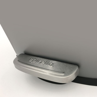 Spirella pedálový odpadkový koš AKIRA matná šedo-hnědá ocel soft-close 12 L 10.21561