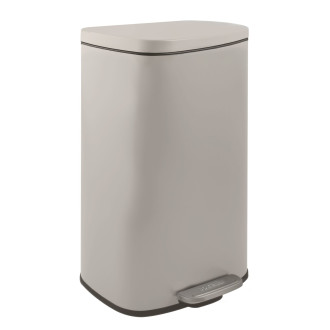 Spirella pedálový odpadkový koš AKIRA matná šedo-hnědá ocel soft-close 30 L 10.21566