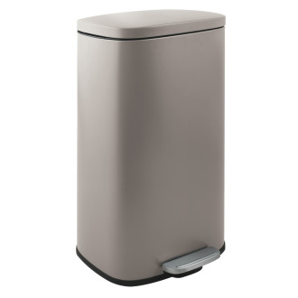 Spirella pedálový odpadkový koš AKIRA matná šedo-hnědá ocel soft-close 50 L 10.21571