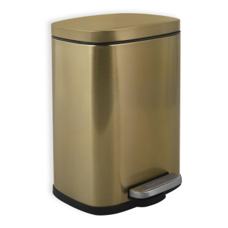 Spirella pedálový odpadkový koš AKIRA kartáčovaná nerez ocel zlatá 5 L 10.21232