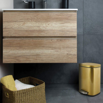 Spirella pedálový odpadkový koš AKIRA lesklá zlatá ocel 5 L 10.21231