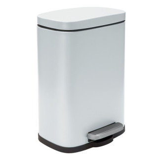 Spirella pedálový odpadkový koš AKIRA matná bílá ocel soft-close 12 L 10.21562