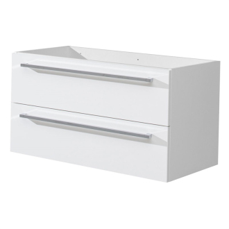 Bino, koupelnová skříňka 1005x528x458 mm, spodní, lesklá bílá, 2 zásuvky CN662S