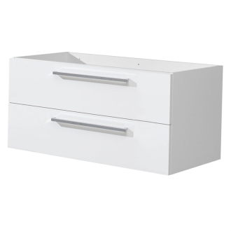 Bino, koupelnová skříňka 1205x528x458 mm, spodní, lesklá bílá, 2 zásuvky CN663S