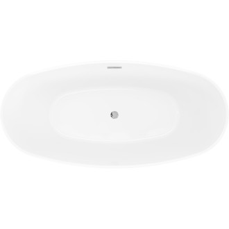 Volně stojící vana Mexen Olea s motivem 170 x 80 cm, bílá, chromovaný přepad - 52821708000-01