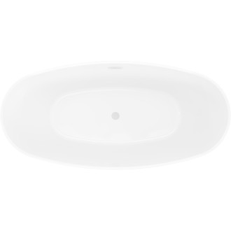 Volně stojící vana Mexen Olea, vzor 170 x 80 cm, bílá/černá, bílý přepad - 52821708075-20