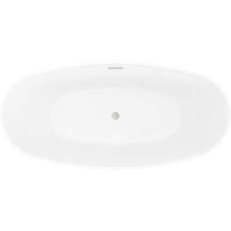 Volně stojící vana Mexen Olea s motivem 170 x 80 cm, bílá/černá, přepad kartáčovaný nikl - 52821708075-97