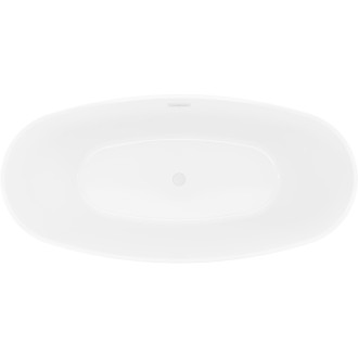 Volně stojící vana Mexen Lira, vzor 170 x 80 cm, bílá, bílý přepad - 52831708000-20