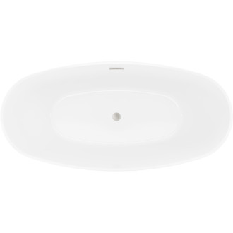 Volně stojící vana Mexen Lira s motivem 170 x 80 cm, bílá, přepad kartáčovaný nikl - 52831708000-97