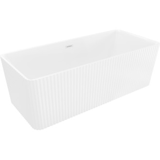 Volně stojící vana Mexen Nila s drážkovaným povrchem 170 x 75 cm, bílá, bílý přepad - 52841708000-20