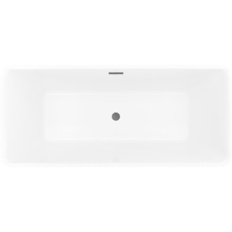 Volně stojící vana Mexen Nila s drážkovaným povrchem 170 x 75 cm, bílá, kartáčovaný přepad v barvě pistole gray - 52841708000-66