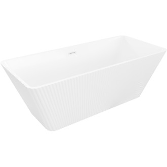 Volně stojící vana Mexen Tava s drážkovaným povrchem 170 x 75 cm, bílá, bílý přepad - 52851707500-20