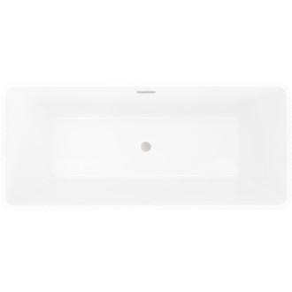 Volně stojící vana Mexen Tava s drážkovaným povrchem 170 x 75 cm, bílá/černá, přepad kartáčovaný nikl - 52851707575-97