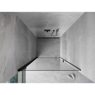 Sprchové dveře Mexen Mist-B s otočnými dveřmi 95 cm, průhledné, černé - 8A2-095-000-70-00