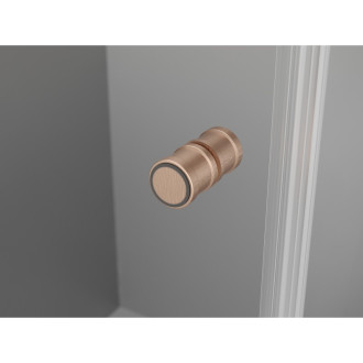 Sprchový kout Mexen Mist-F skládací levý 75 x 85 cm, průhledný, kartáčovaná měď - 8A6T-075-085-65-00-L