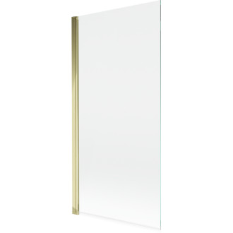 Vanová zástěna Mexen Mist s jedním křídlem 90 x 150 cm, průhledná, zlatá - 8A9-090-001-50-00