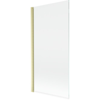 Vanová zástěna Mexen Mist s jedním křídlem 90 x 150 cm, průhledná, kartáčované zlato - 8A9-090-001-55-00
