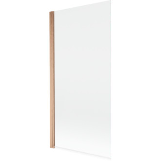 Vanová zástěna Mexen Mist s jedním křídlem 90 x 150 cm, průhledná, kartáčovaná měď - 8A9-090-001-65-00