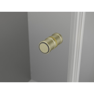 Sprchový kout Mexen Mist-F skládací pravý 100 x 110 cm, průhledný, kartáčované zlato - 8A6T-100-110-55-00-P