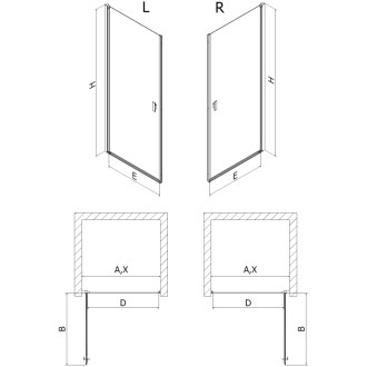 Sprchové dveře Mexen Mist-B s pravými panty 90 cm, černý rám, černé - 8A2-090-000-70-70-P