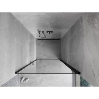 Sprchové dveře Mexen Mist-B s pravými panty 100 cm, černý rám, černé - 8A2-100-000-70-70-P