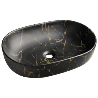 CALEO keramické umyvadlo na desku, 60x42cm, portoro mramor