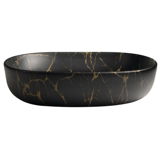 CALEO keramické umyvadlo na desku, 60x42cm, portoro mramor