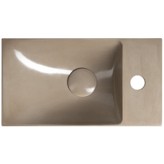 AGOS betonové umývátko 40x22cm, levé/pravé, písková pololesk