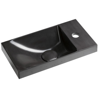 AGOS betonové umývátko 40x22cm, levé/pravé, antracit pololesk