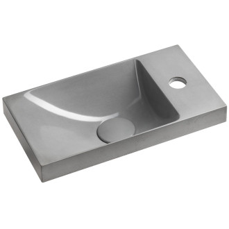 AGOS betonové umývátko 40x22cm, levé/pravé, šedá pololesk