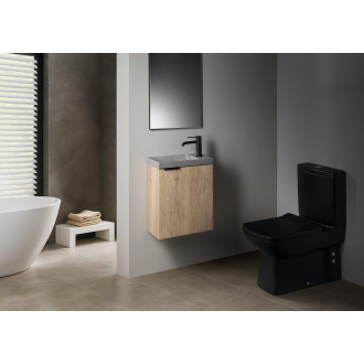 AGOS betonové umývátko 40x22cm, levé/pravé, šedá pololesk