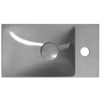 AGOS betonové umývátko 40x22cm, levé/pravé, šedá pololesk