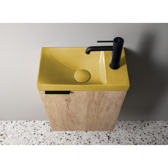 AGOS betonové umývátko 40x22cm, levé/pravé, žlutá pololesk