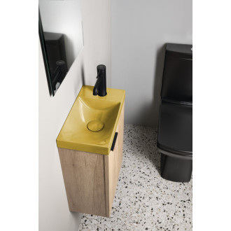 AGOS betonové umývátko 40x22cm, levé/pravé, žlutá pololesk