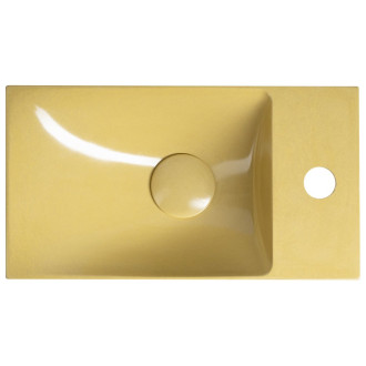 AGOS betonové umývátko 40x22cm, levé/pravé, žlutá pololesk