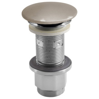 Umyvadlová výpust 5/4“, click-clack, betonová zátka, 10-80mm, písková pololesk