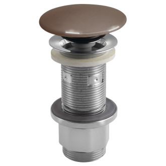 Umyvadlová výpust 5/4“, click-clack, betonová zátka, 10-80mm, tmavě hnědá pololesk AS915