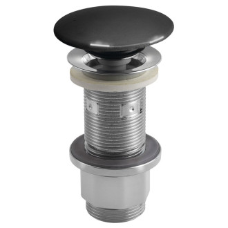 Umyvadlová výpust 5/4“, click-clack, betonová zátka, 10-80mm, antracit pololesk AS916